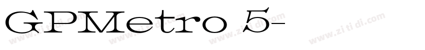 GPMetro 5字体转换